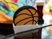 Basketball-Themed Coaster Set with Holder